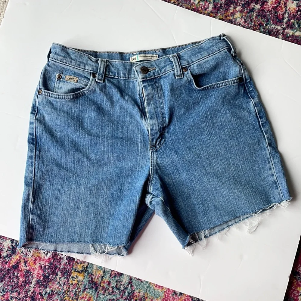 - Lee high rise cut off denim jean shorts size 6 - Picture 3 of 5